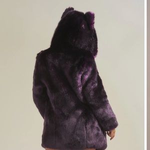 Purple Spirithoods coat 💜 PURPLE MIDNIGHT WOLF LUXE CLASSIC FAUX FUR COAT